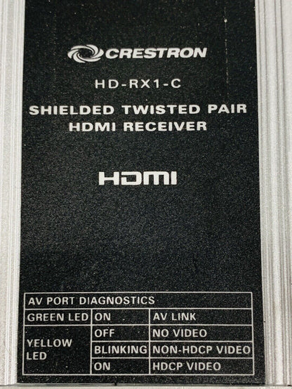 Crestron HD-RX1-C Shielded Twisted Pair HDMI Receiver (NEW)
