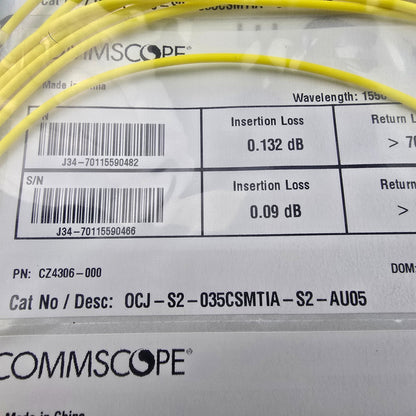 COMMSCOPE CZ4306-000 Fiber Optic Patch Cord Simplex SC/APC yellow 3.5m (NEW)