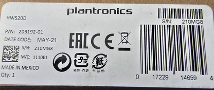 Plantronics HW520D EncorePro Digital Noise-Cancelling Headset (NEW In Box)
