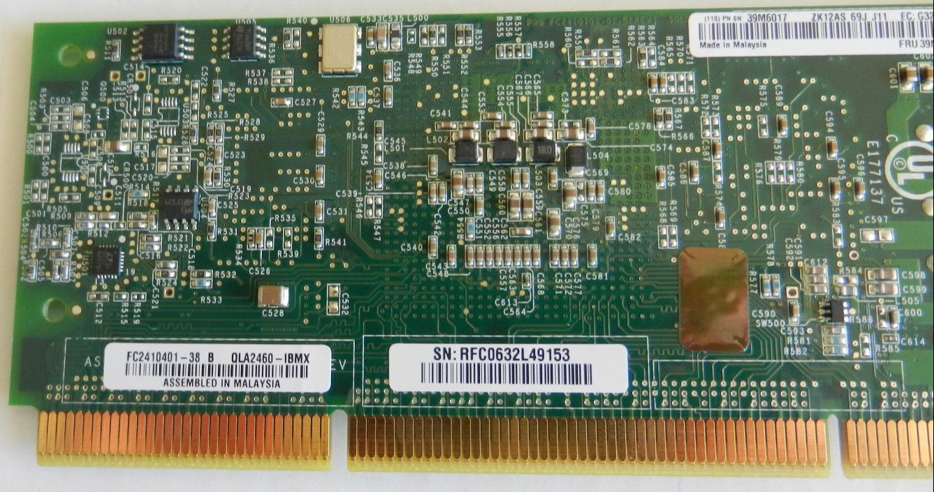 QLogic QLA2460-IBMX-SP FC PCI-X 2.0 4Gb FC 266MHz Card FRU 39M6018 (NEW)