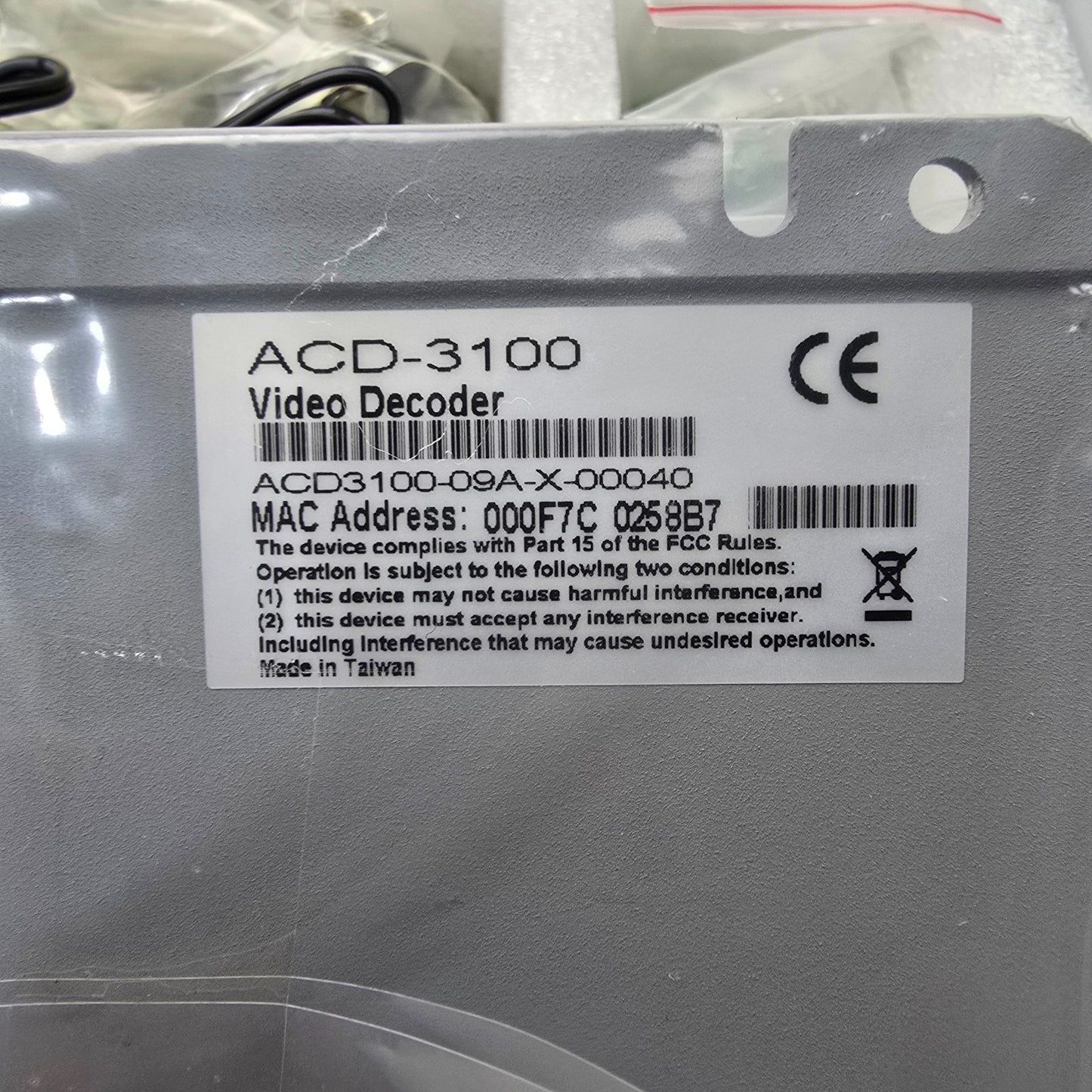 ACTi Corp ACD-3100 Video Decoder Video Decoder with 2-Way Audio (NEW In Box)