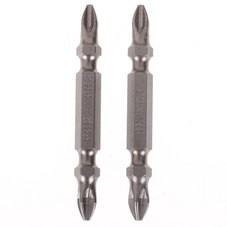 [10 Packs] Powers SB-PH2PH2X60DEC Double Ended #2 Phillips 60mm Bit Magnetic