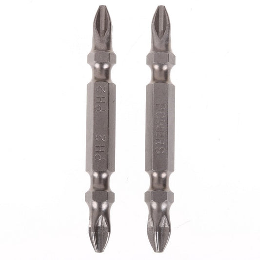 [10 Packs] Powers SB-PH2PH2X60DEC Double Ended #2 Phillips 60mm Bit Magnetic