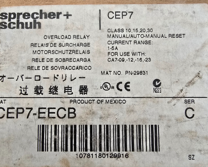 Sprecher+Schuh CEP7-EECB SER.B RELAY 600V