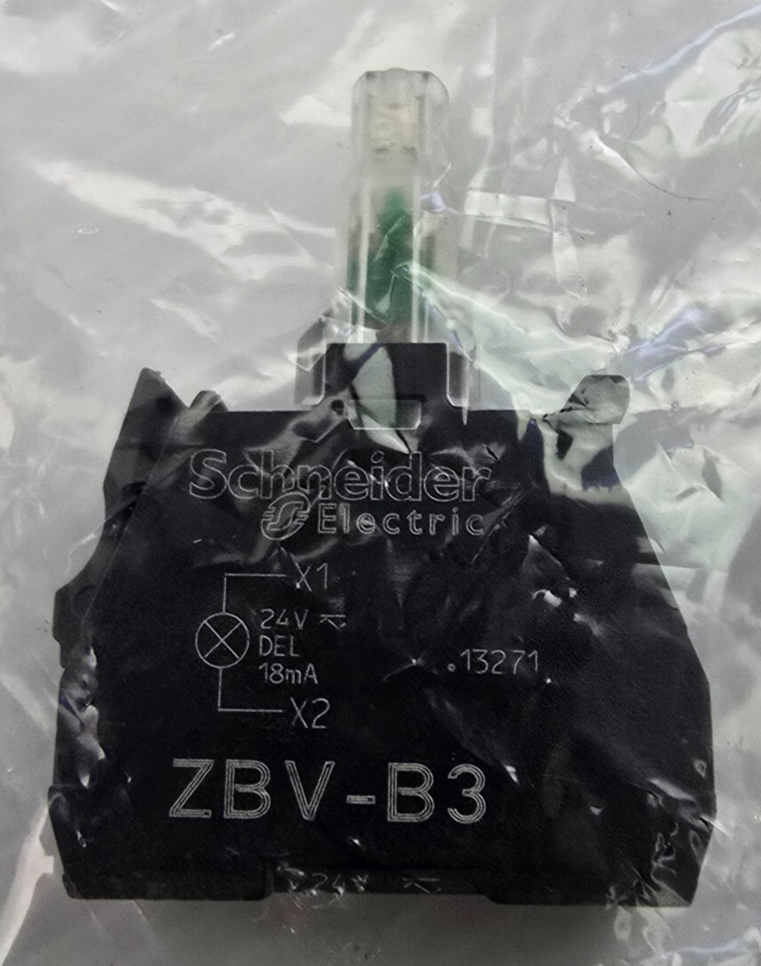 SCHNEIDER ZBVB3 green solid 24V LED Ø22 screw clamp terminals  (NEW AU)