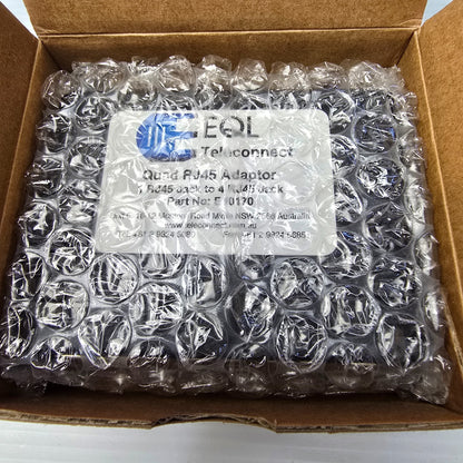 EQL E10170 Quad RJ45 Adaptor, 1 to 4 RJ45 Jack