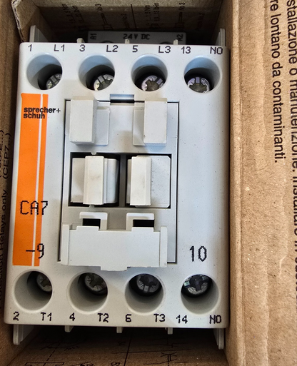 Sprecher+Schuh CA7-9C-10 24VDC CA7 Contactor 3 pole 9A 4kW 1N/O Auxiliary 24VDC