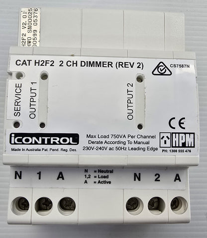 HPM H2F2 iControl 2 CH DIMMER OUTPUT 750VAx2 (NEW In Box)