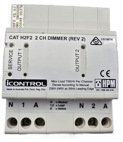 HPM H2F2 iControl 2 CH DIMMER OUTPUT 750VAx2 (NEW In Box)