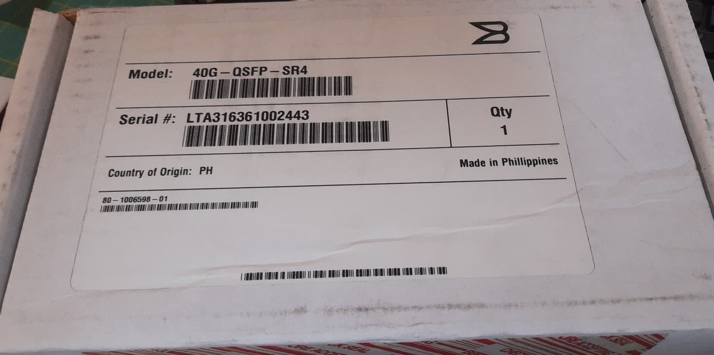 Brocade 40G-QSFP-SR4 QSFP+ 40G MMF Fibre Optic Transceiver (NEW In Box)