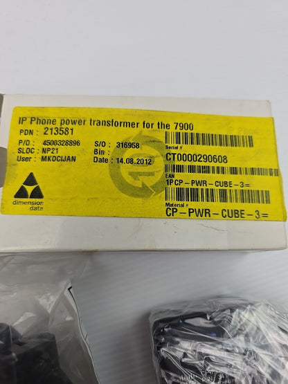 CISCO CP-PWR-CUBE-3= IP Phone 7900 Series Power Cube & AU Lead (NEW In Box)