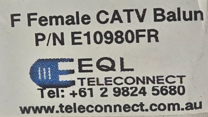 EQL E10980FR F Female CATV Balun Slim Case RJ45 Jack (NEW In Box)