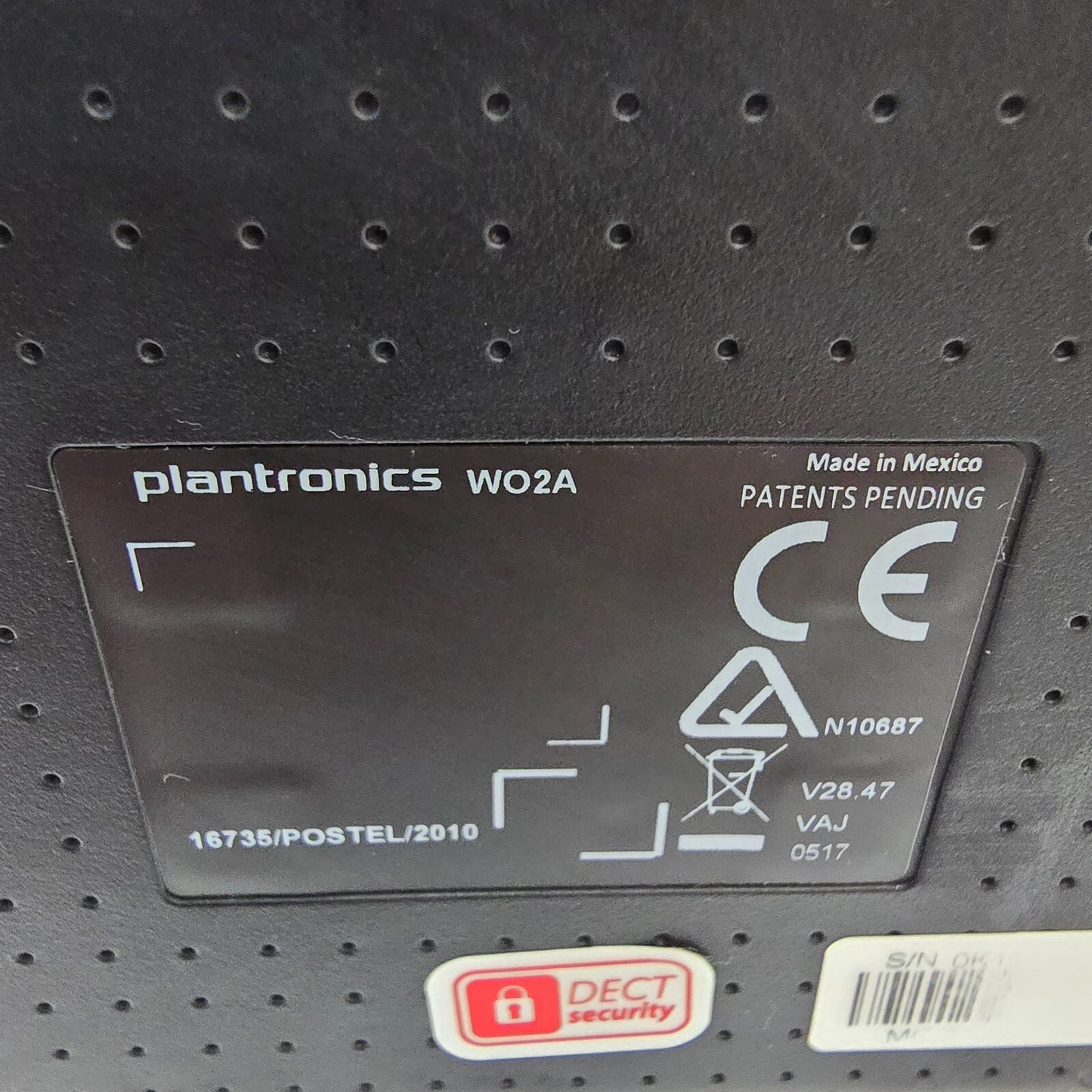 Plantronics WO2A Wireless Communications System Base Unit (USED No Acc)