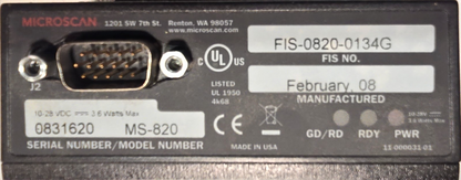 Microscan 820 Barcode Scanner - Used