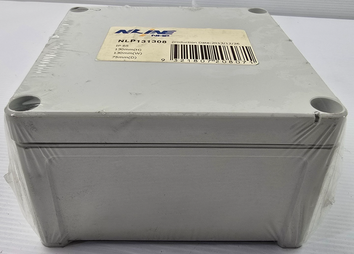 Npl Box NHP NLP131308 NLINE Terminal Box Plastic IP65 130x130xD75mm Grey (NEW ...