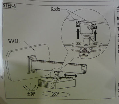 ABI PJTE-109 Elite 600mm Universal Projector Track Mount Ultra Short Throw