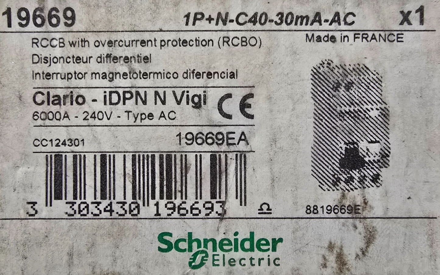 Schneider C40 230V Circuit Breaker 19669 Marine Boat