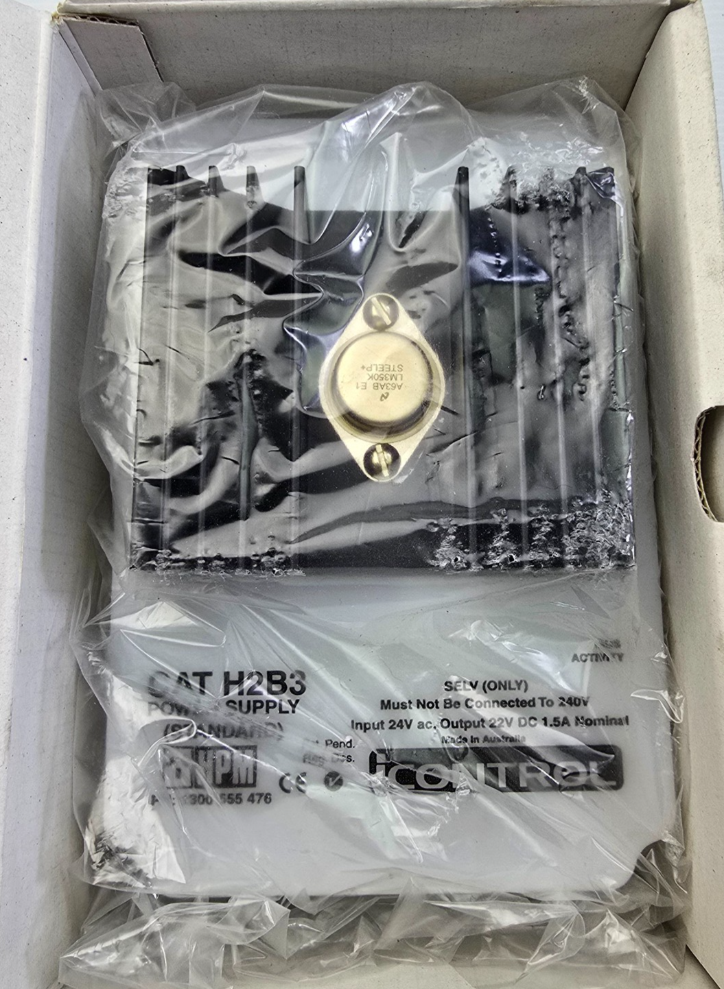 HPM H2B3 iControl POWER SUPPLY (STANDARD) SELV 24Vac to 22V DC 1.5A NEW In Box