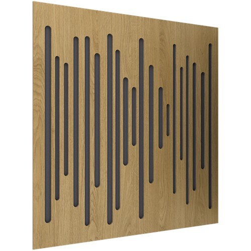 V/Coustic Box of 8 Pack Wavewood Ultra Lite Brown Oak Sound Panel Acoustic Panel