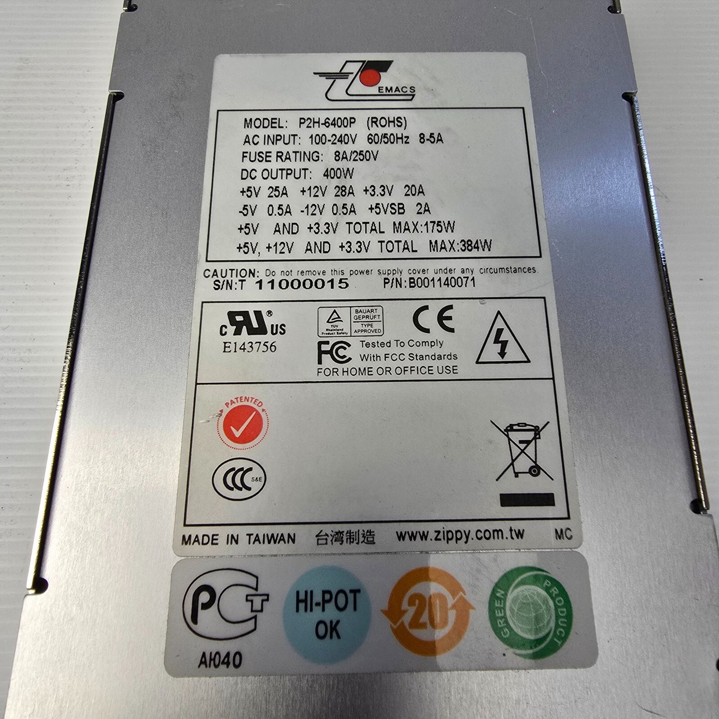 EMACS P2H-6400P 2U Power Supply Switch Mode server-grade SMPS PSU (NEW)