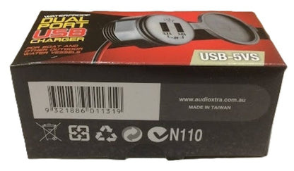 Axis USB-5VS Waterproof Dual USB Charger 12V 3.1A IP66 Marine (NEW In Box)