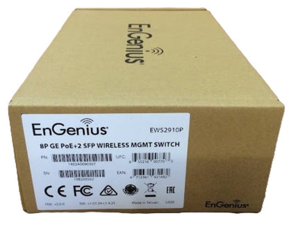EnGenius EWS2910P 8 Port Gigabit PoE Managed Switch 2 SFP 55W (NEW In Box)