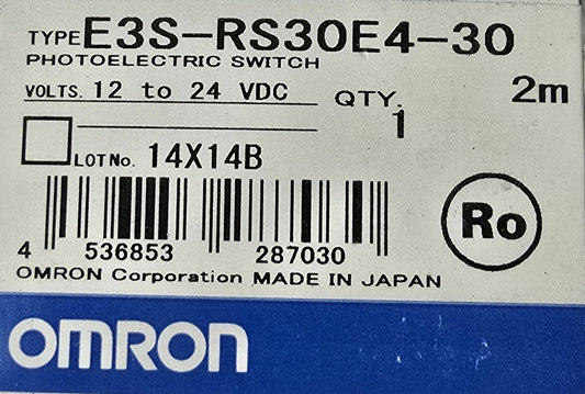 OMRON E3S-RS30E4-30 Photoelectric, retroreflective, 300mm, DC, 3wire, NPN, 2m