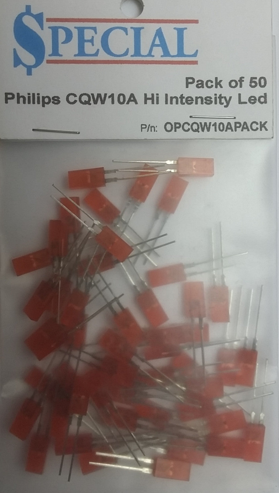 Philips CQW10A High Intensity Red LED  [Pack 50] (Sealed)