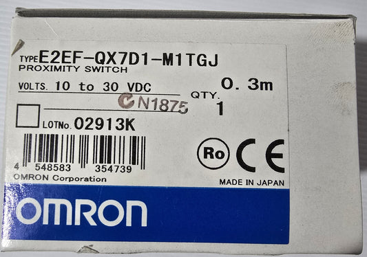 OMRON E2EF-QX7D1-M1TGJ Proximity Sensor, M18, Shielded, 7 mm, DC 2-wire, NO, M12
