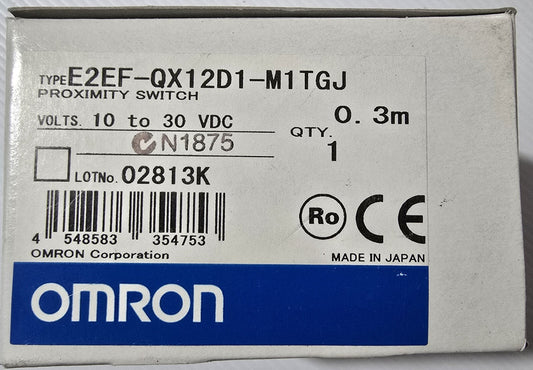 OMRON E2EF-QX12D1-M1TGJ Proximity Sensor with All-stainless Housing
