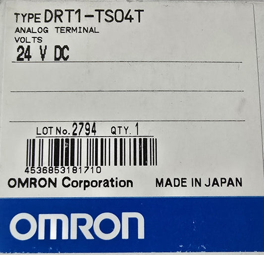 OMRON DRT1-TS04T DeviceNet, Analog Input, 4 Channel, 0 to 10V DC or 4 to 20mA