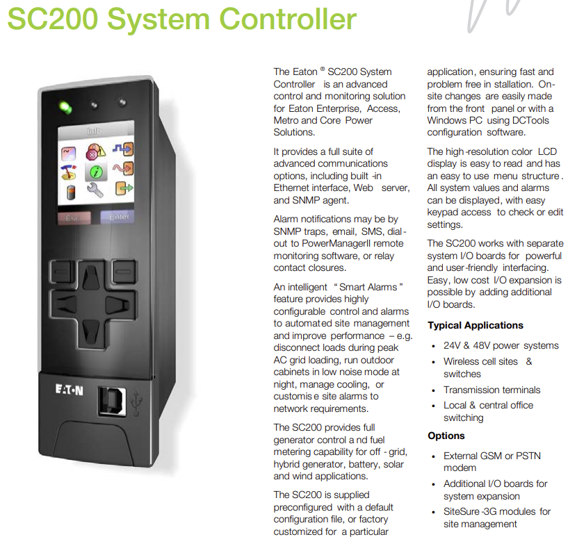 Eaton SC200-00 System Controller
