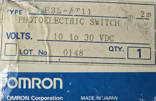 OMRON E3S-AT11 Photoelectric sensor, through-beam, 7m, DC, 3-wire, NPN, 2m