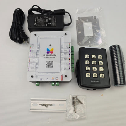 ButterflyMX 2-Door Access Controller Kit PSU DIN Keypad Reader & Fobs (NEW)