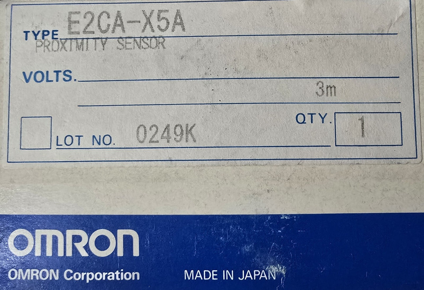 OMRON E2CA-X5A Proximity Sensor Inductive NO/NC 5mm 10V-30V 90V-264V 2-Pin