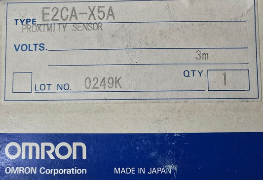 OMRON E2CA-X5A Proximity Sensor Inductive NO/NC 5mm 10V-30V 90V-264V 2-Pin