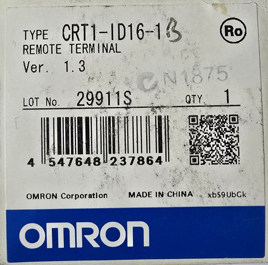 OMRON CRT1-ID16-1B CompoNet, 16 x 24 VDC inputs, PNP, screw terminals