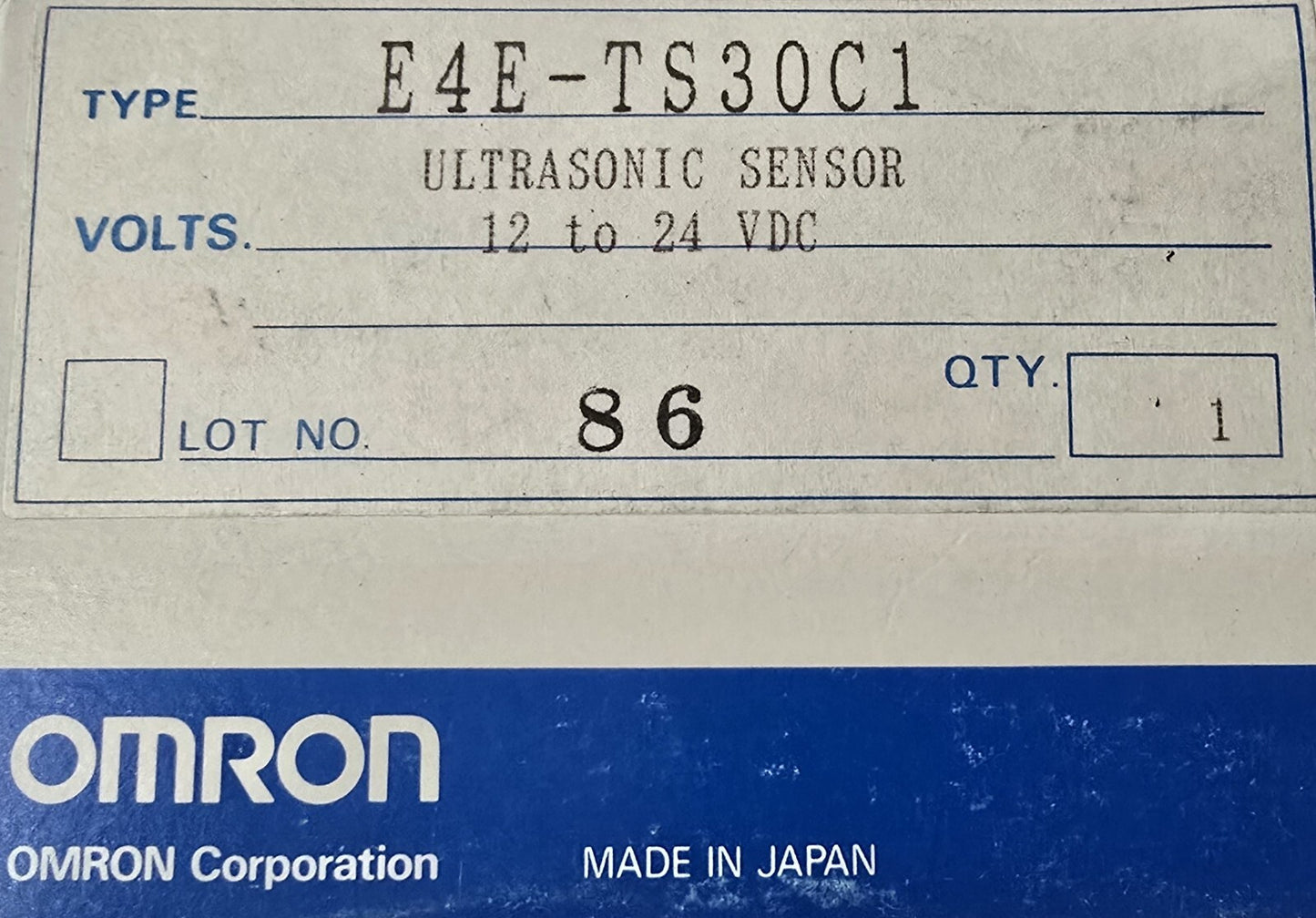 OMRON E4E-TS30C1 Small ultrasonic switch Transmissive type
