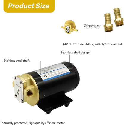 Sailingflo FP-12 12V Gear Pump 3.2GPM Marine Transfer Pump (NEW)