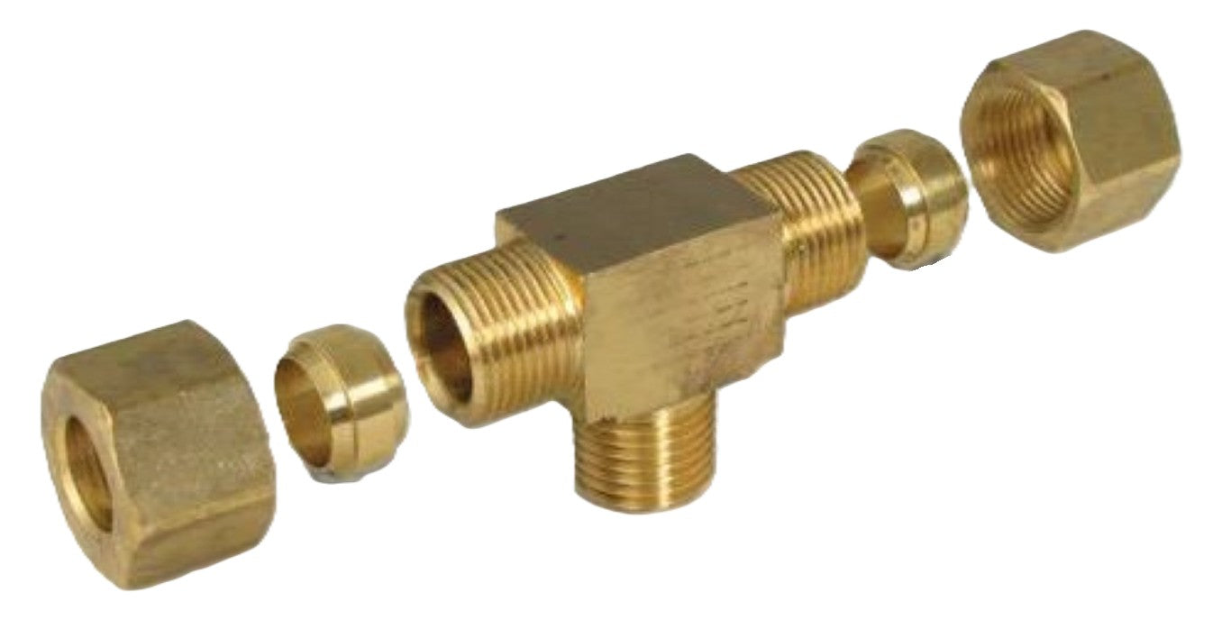 SeaStar 293621 Tee Fitting Brass 3/8 Tube 1/4 BSP (NEW Sealed)