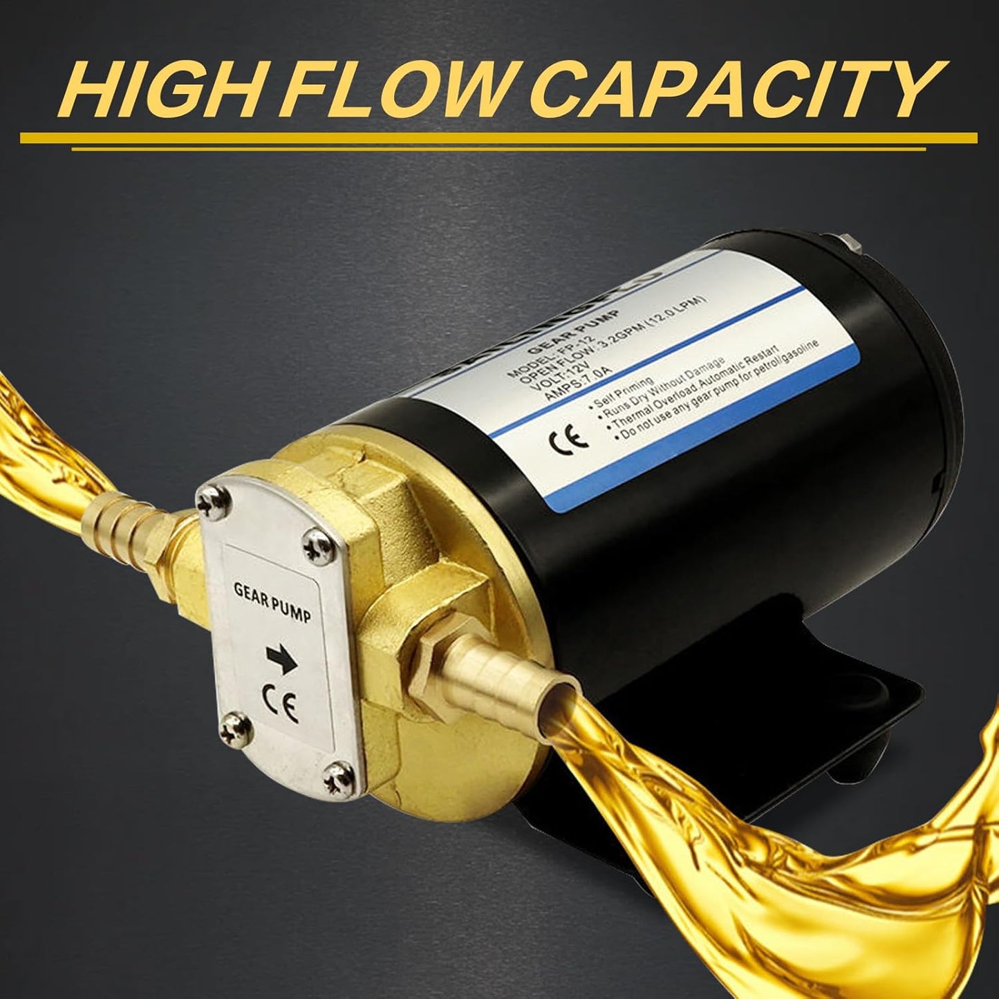 Sailingflo FP-12 12V Gear Pump 3.2GPM Marine Transfer Pump (NEW)