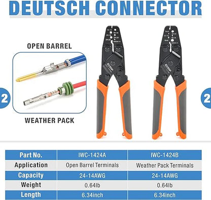 IWISS KIT-DC01 Deutsch Connector Crimp Tool Kit 12pc Case (NEW)