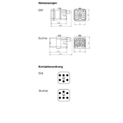 Weidmuller 1912460000 HDC HQ 5 FC Heavy-Duty Connector Module 5-Pole (NEW)