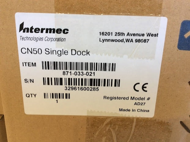 Intermec 871-033-021 CN50 Single Dock For CN50 CN51 Mobile AD27 (NEW In Box)