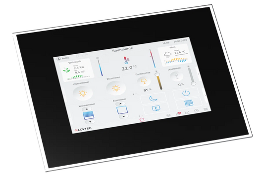 LOYTEC LVIS-3ME7-G2 7" BACnet Modbus Touch Panel Glass Front Black (NEW Sealed)