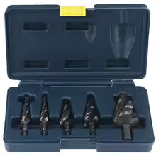LEDMAN CG2055BL 5PCS Step Drill Bit Set HSS4341 Stainless Steel Bits