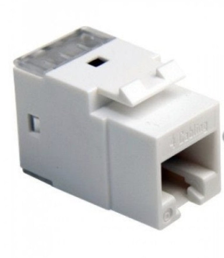 4Cabling Jack5E [10 Pack] Cat 5E RJ45 Keystone Jack White 180 Punch Down (New)