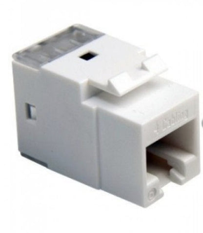 4Cabling Jack5E [10 Pack] Cat 5E RJ45 Keystone Jack White 180 Punch Down (New)