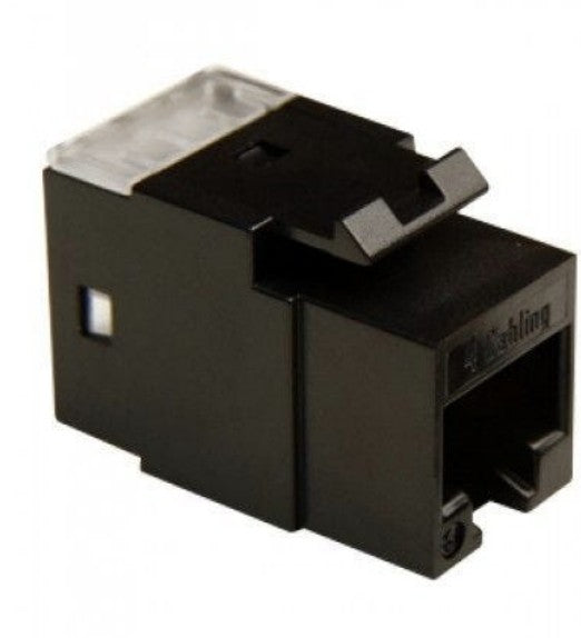 4Cabling Jack6 [10 Pack] Cat 6 RJ45 Keystone Jack Black 180 Deg Punch Down (New)