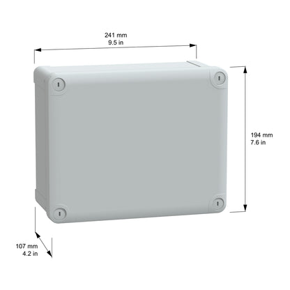 Schneider Electric Thalassa TBS ABS Wall Box, IP66, 241x194x107 NSYTBS241910H